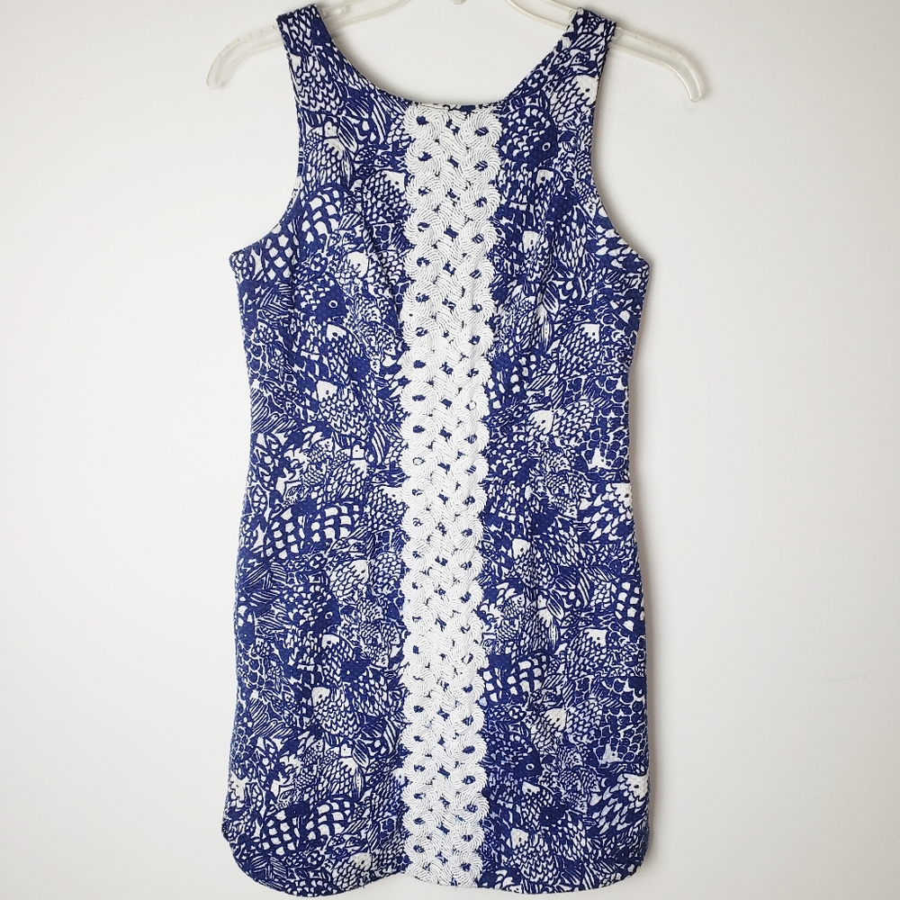 Lilly Pulitzer Upstream Fish Shift Dress - Picture 2 of 8